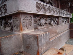 山車にも笹竜胆紋!!