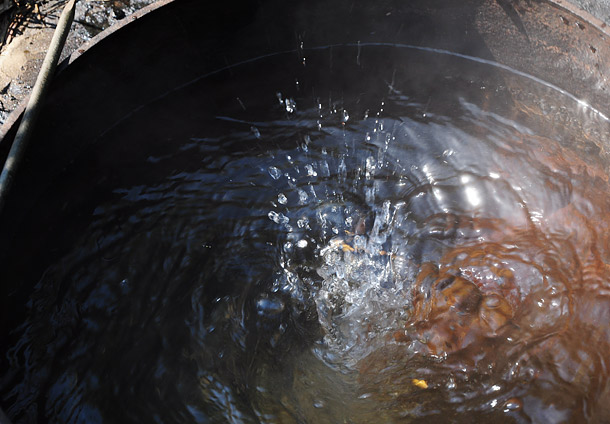 これが湯玉（ゆだま）です!!　大漁間違えなしですね