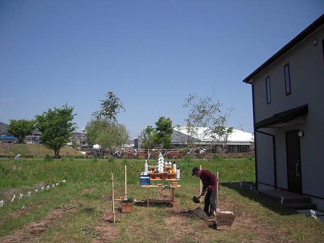 準備中の鳶頭　高岡さん