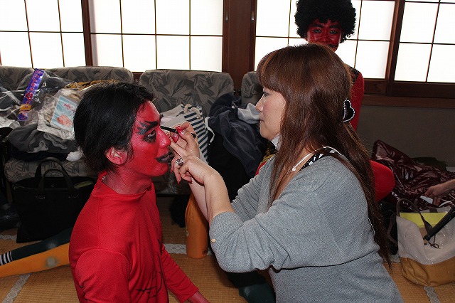 昨年のメーク風景