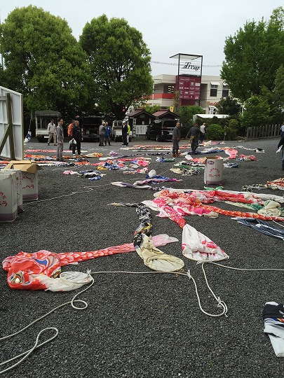 鯉のぼり取付２