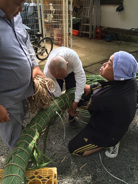 茅の輪作業6 茅の輪作業6