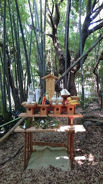 樹木伐採の安全祈願祭と解体清祓 - 相州藤沢 白旗神社