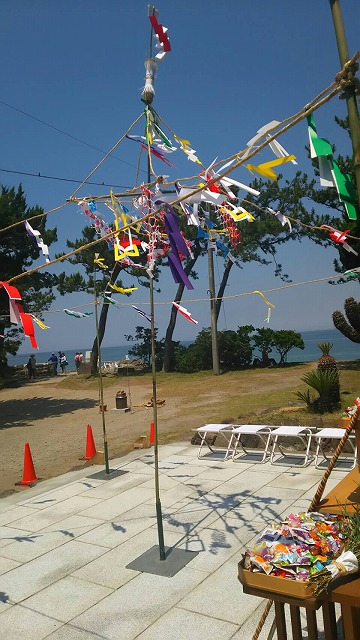 最高の景色を眺めながらの奉仕です