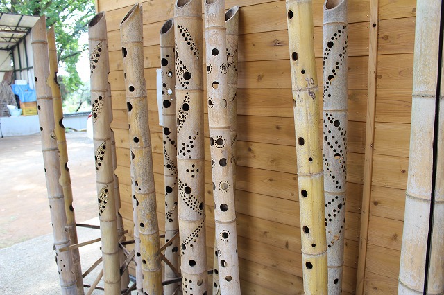 昨年使用された竹燈籠