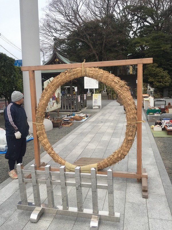 茅の輪設置2