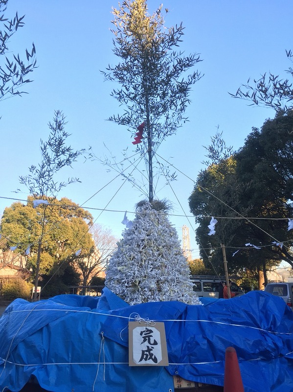 左義長準備完了